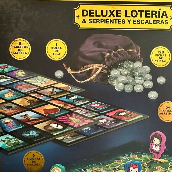 Deluxe Loteria & Snakes And Ladders Traditional Mexican Family Board Games NEW - Picture 6 of 14
